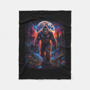 Retro-Wald-Sasquatch-Bigfoot-Wandern-Natur Fleecedecke
