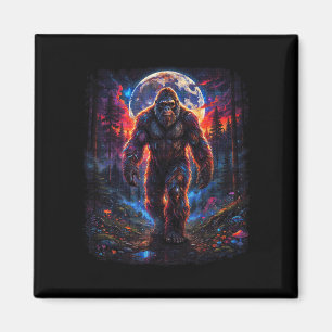 Retro-Wald-Sasquatch-Bigfoot-Wandern-Natur Magnet