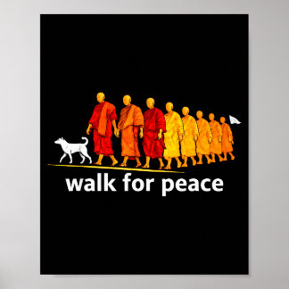 Retro walk for peace poster
