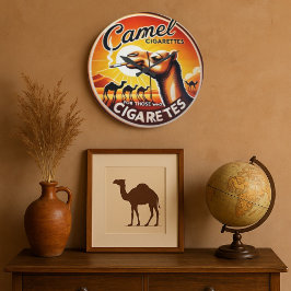 Retro wall art Vintage Camel Cigarettes Große Wanduhr