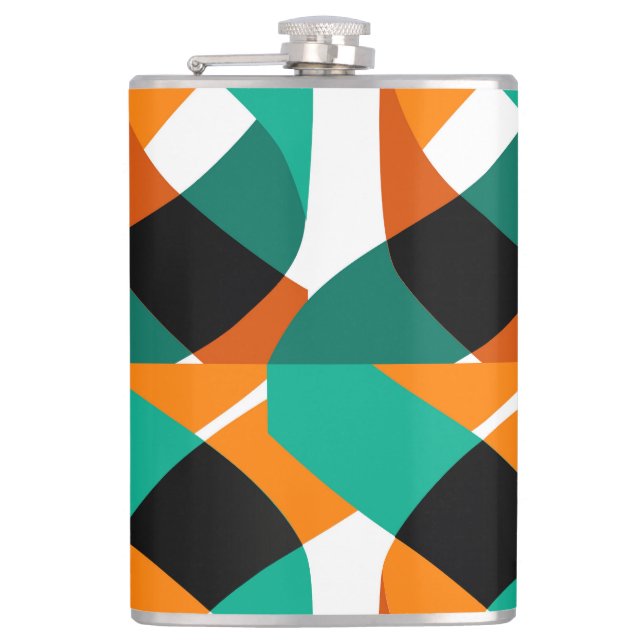 Retro-Wallpaper: Vintage-Design Flachmann (Vorderseite)