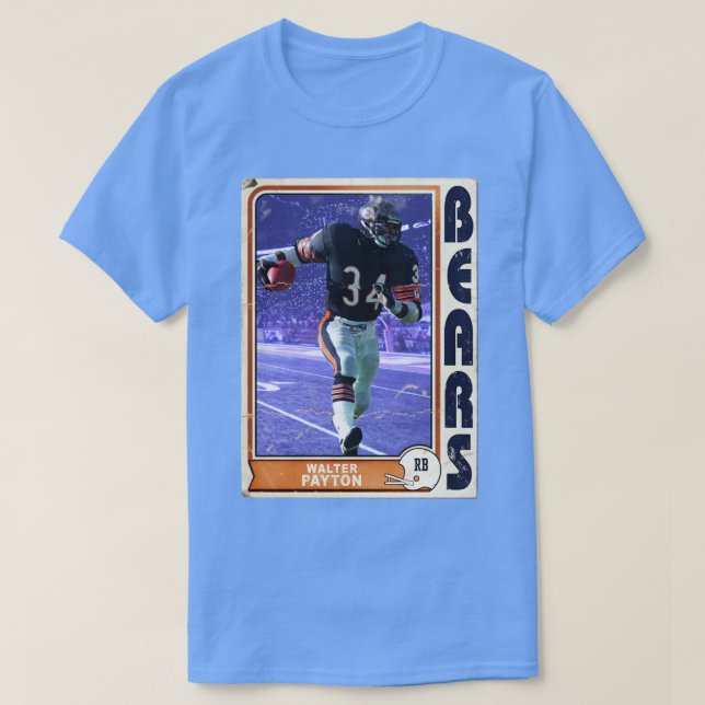 Retro Walter Payton Trading d T-Shirt (Design vorne)