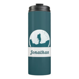 Retro Wandern Camping Landschaft Individuelle Name Thermosbecher