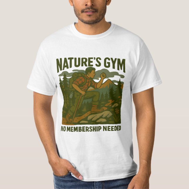Retro Wandern & Outdoor Fitness T - Shirt (Vorderseite)