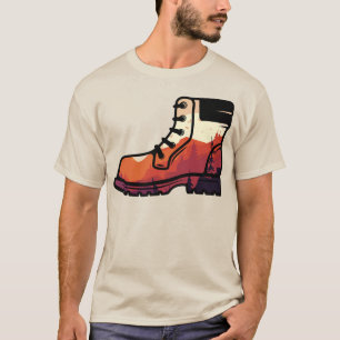 Retro Wanderschuhlandschaft - Wilderness Sonnenunt T-Shirt