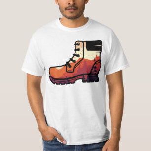 Retro Wanderschuhlandschaft - Wilderness Sonnenunt T-Shirt