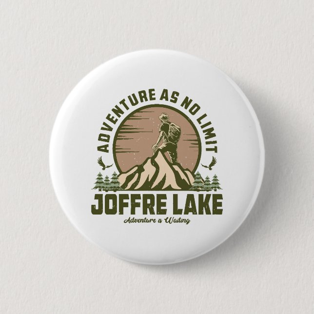 Retro-Wanderung Joffre Lake Button (Vorderseite)