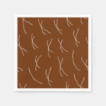 Retro Warm Abstract Dashes | Dark Brown