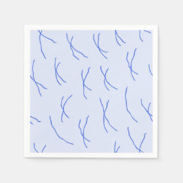 Retro Warm Abstract Dashes | Royal Blue Serviette