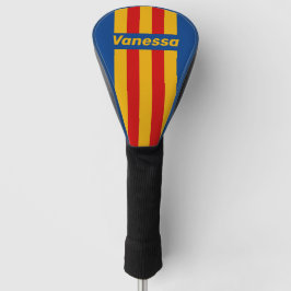 Retro Warmherzige Pin-Streifen mit Namen Golf Headcover