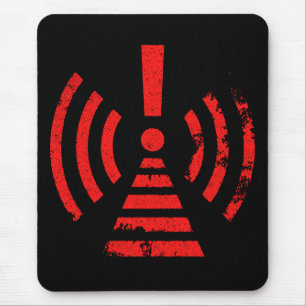 Retro-Warnsymbol für Energiezurückhaltung Mousepad