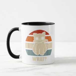 Retro Was Katze Messer Miauen Kätzchen Lustige Kat Tasse