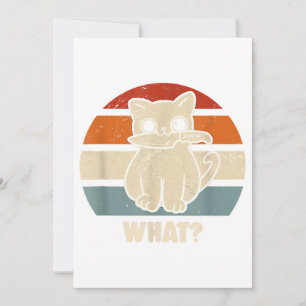 Retro, was Katzenmesser bedeuten, dass Kätzchen Ma Einladung