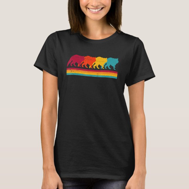 Retro-Waschbär Waschbären T-Shirt (Vorderseite)
