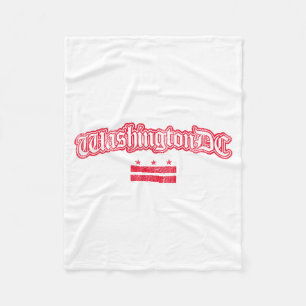 Retro Washington Dc Flag Souvenir Langarmshirt  Fleecedecke