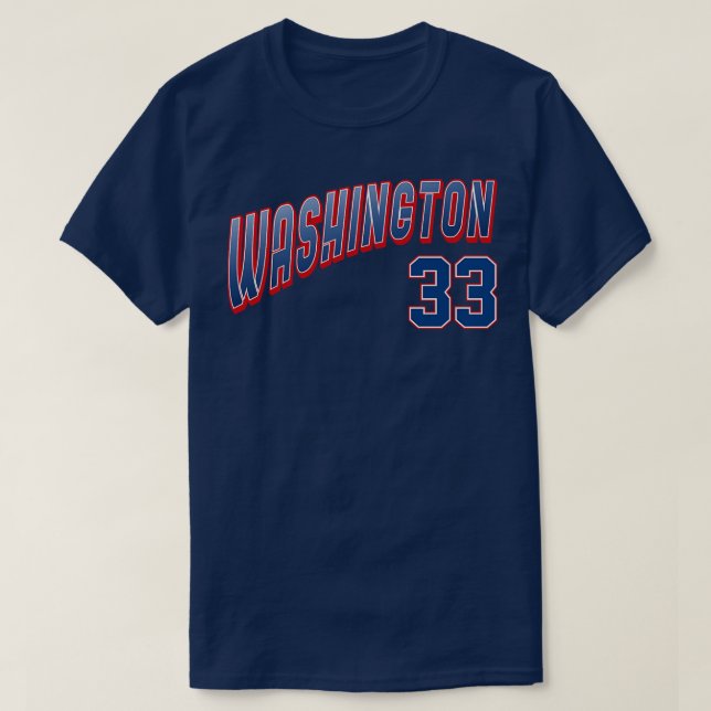 Retro Washington Nummer 33 1 T-Shirt (Design vorne)