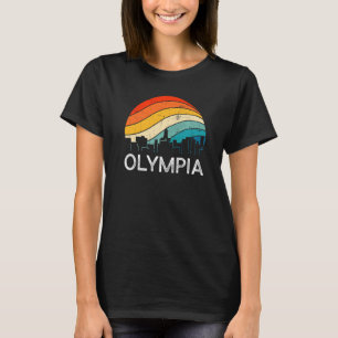 Retro Washington Olympia Skyline Vintag Urban Sky T-Shirt