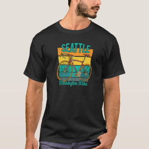 Retro Washington Rider For Seattle Bicycle Enthus T-Shirt