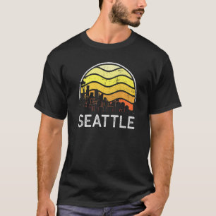 Retro Washington Seattle Besucher Skyline Vintage T-Shirt
