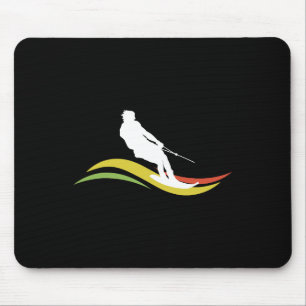 Retro-Wasserski Wasserskifahren Waterski Wasserski Mousepad