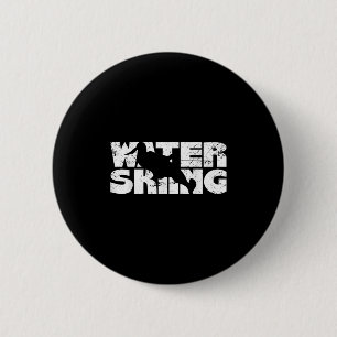 Retro Wasserskilauf Vintage Wasserski Skifahren Sp Button