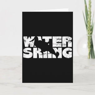 Retro Wasserskilauf Vintage Wasserski Skifahren Sp Karte