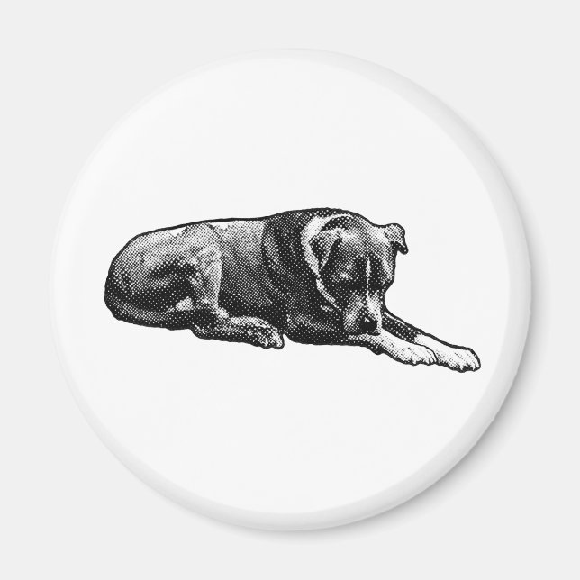 Retro Watch Dog Magnet (Vorne)