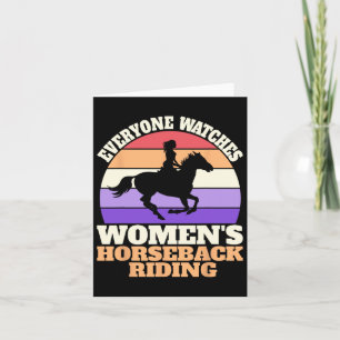 Retro Watch Womens Horseback Riding Karte