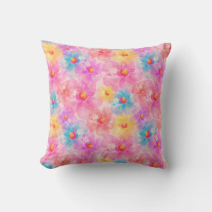 Retro Watercolor Floral Muster Kissen