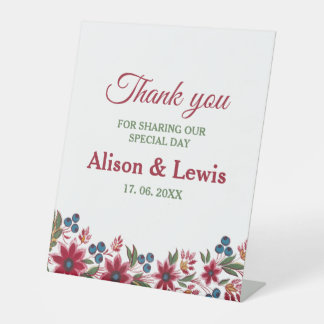 Retro Watercolor Florals Sockelschild