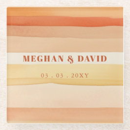 Retro Watercolor Traumstrecke Airolo - Gletsch Glasuntersetzer