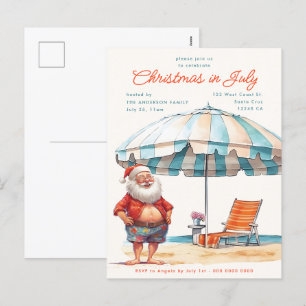 Retro Watercolor Weihnachten im Juli Summer Party