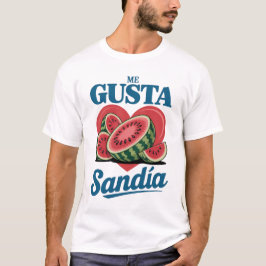 Retro Watermelon "Me Gusta Sandía" Sommer-T-Shirt T-Shirt