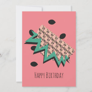 Retro Watermelon Seeds Pair Happy Birthday Card Feiertagskarte