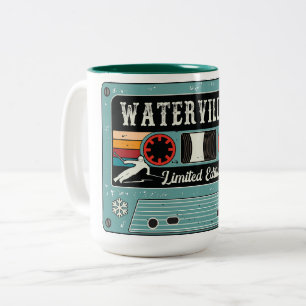 Retro Waterville Tal Skiaufkleber Zweifarbige Tasse