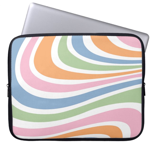 Retro-Wave-Design Laptopschutzhülle (Vorderseite)