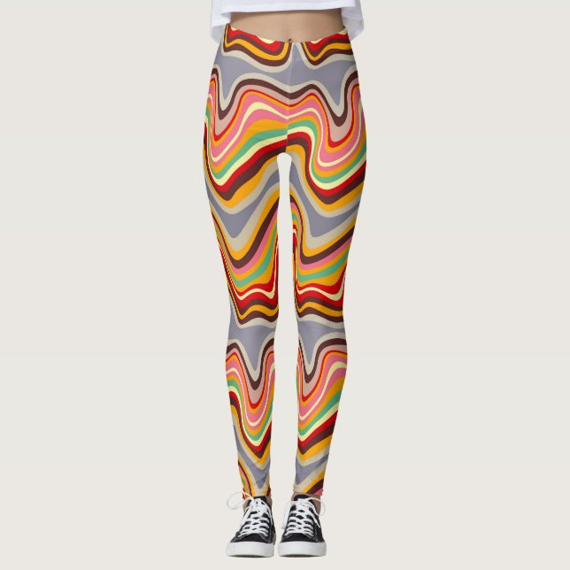 retro wave disco leggings (Vorderseite)
