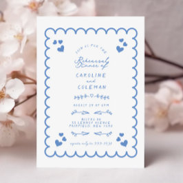 Retro Wave Doodle Handgeschriebenes Probe Dinner Einladung