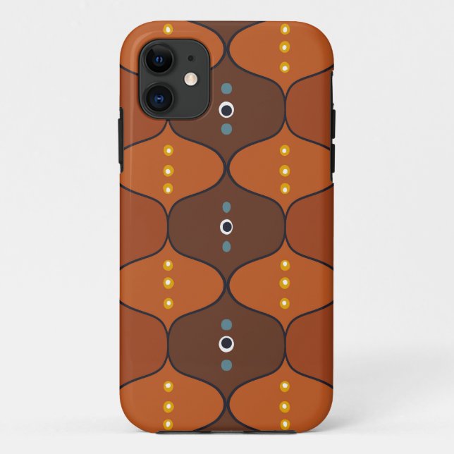 Retro Wave Orange Case-Mate iPhone Hülle (Rückseite)