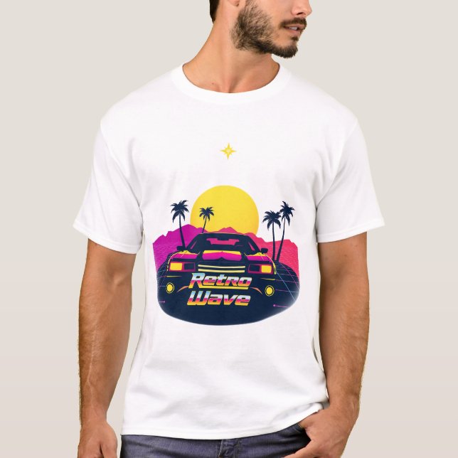 "Retro Wave" T-Shirt (Vorderseite)