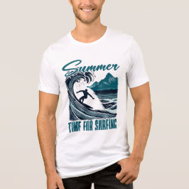 Retro Wave Text Design for Surfers Tri-Blend Shirt