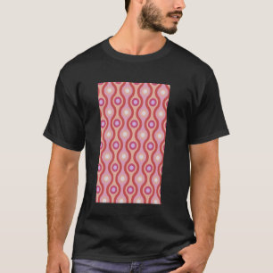 RETRO-WAVE UND KREISPATTERN PINK AND LIGH DER 1960 T-Shirt