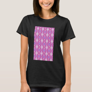 RETRO-WAVE UND KREISPATTERN PINK AND PURP DER 1960 T-Shirt