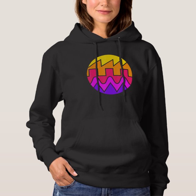 Retro Waveform Synthesizer Sound Wave Electronic M Hoodie (Vorderseite)