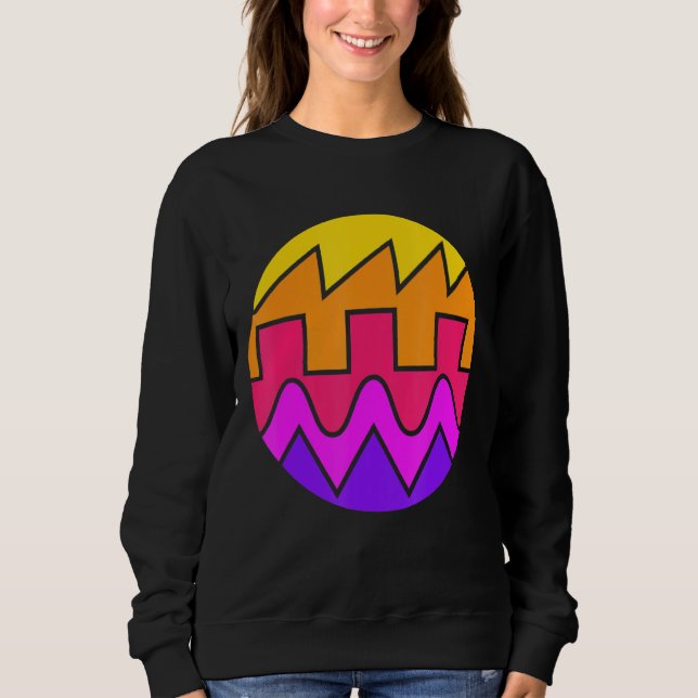 Retro Waveform Synthesizer Sound Wave Electronic M Sweatshirt (Vorderseite)