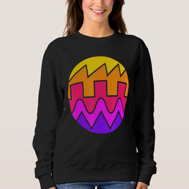 Retro Waveform Synthesizer Sound Wave Electronic M Sweatshirt (Vorderseite)