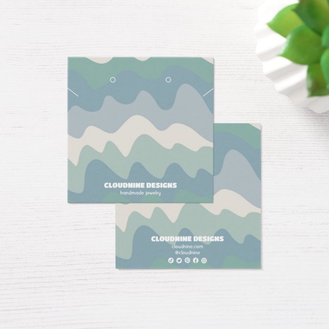 Retro Waves Earring Necklace Juwelier Display Card (Schreibtisch)