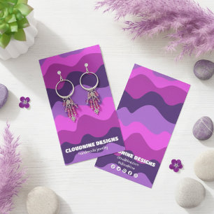 Retro Waves Earring Necklace Juwelier Display Card