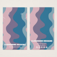 Retro Waves Earring Necklace Juwelier Display Card
