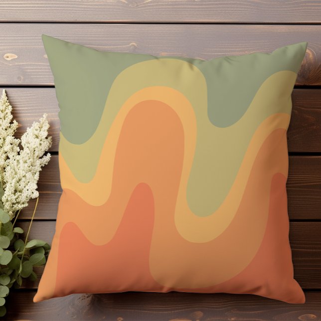 Retro Wavy Abstrakt Kissen (Von Creator hochgeladen)